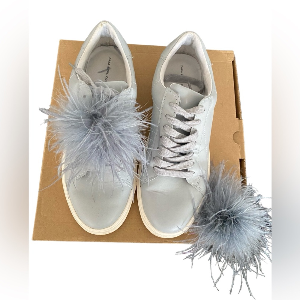 Zara - sneakers light blue women - size: 6.5